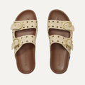 The Buckle Slide - Eyelet Wheat