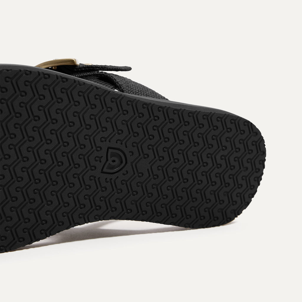 The T–Strap Sandal - Black