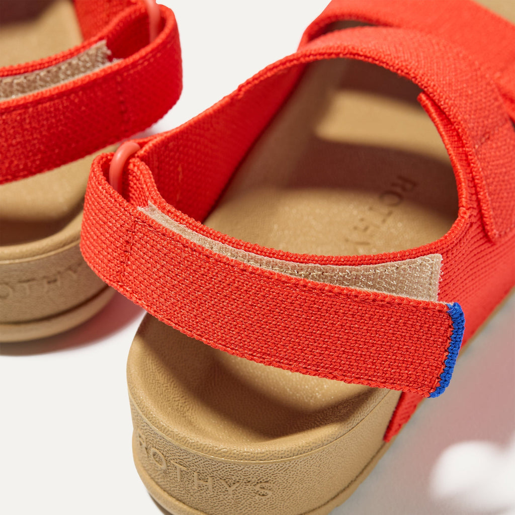 The Kids Double Strap Sandal - Firetruck Red