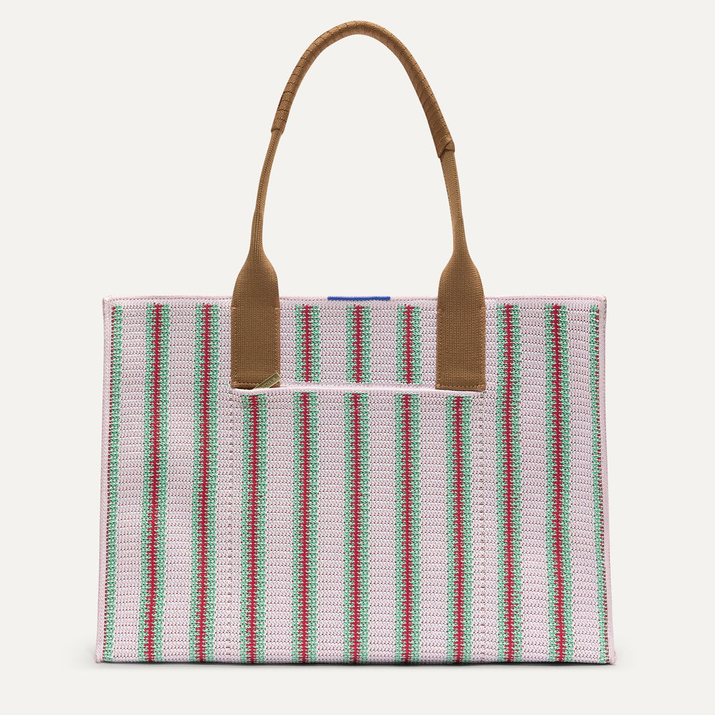 The Classic Tote - Watermelon Market Stripe