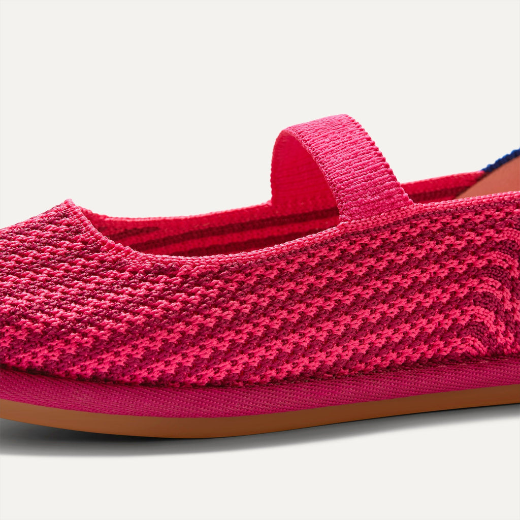 The Mini Mary Jane (for Kids) - Raspberry Stripe